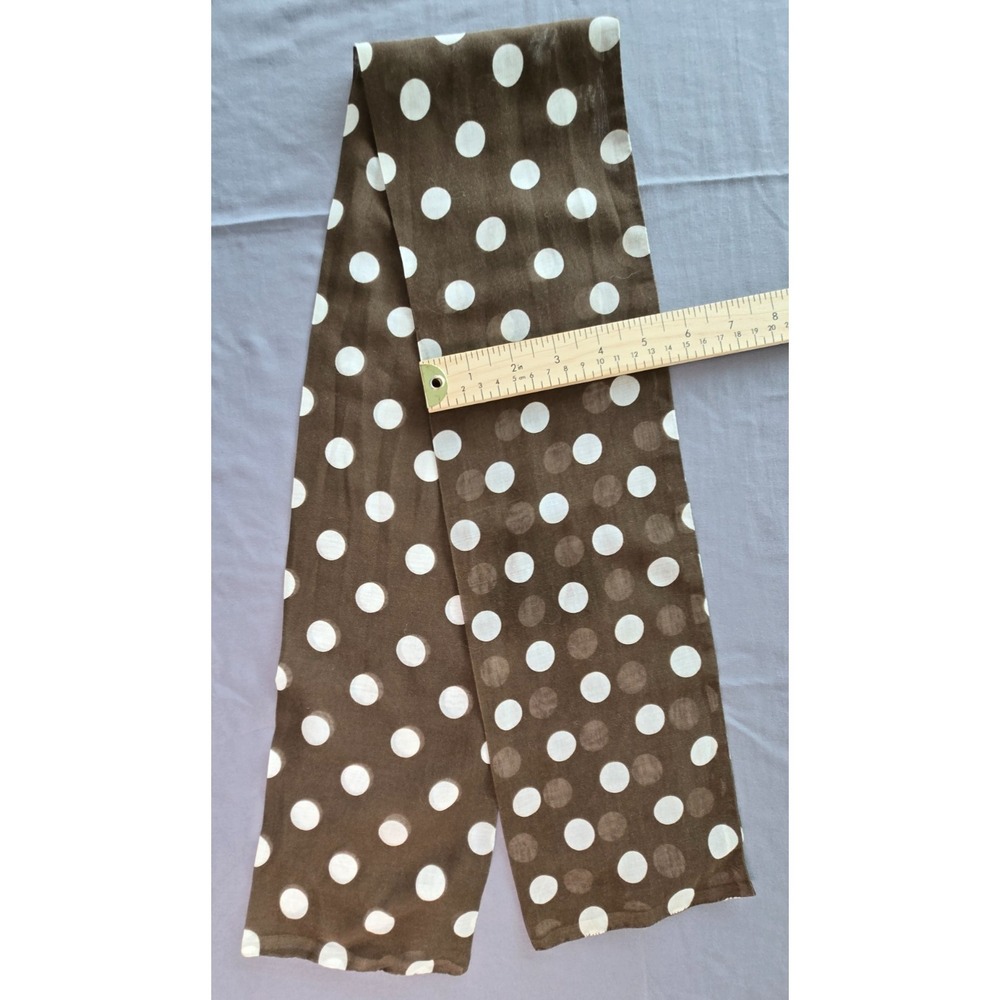 Polka Dot Y2K Scarf Brown White Retro 70s Old Money Classic Romantic Chic